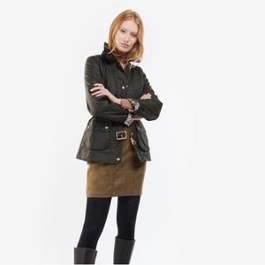 NWT Barbour Pendula Wax Jacket in Olive, US 8/UK 12
